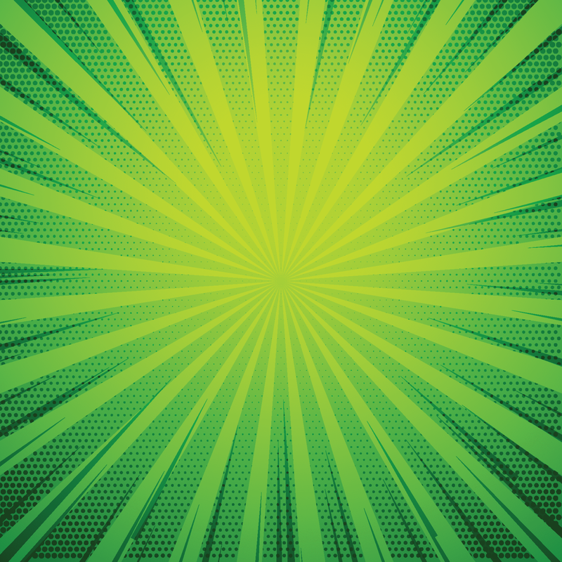 Green pop art comic background